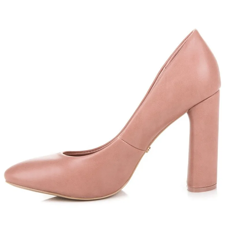 Ideal Shoes Roze pumps op de pilaar