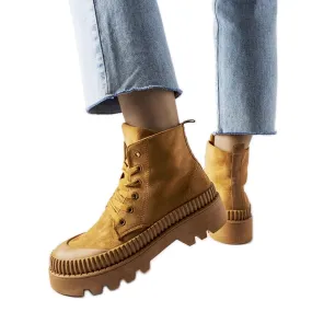 Inna Bruine Aida eco-suède hoge sneakers