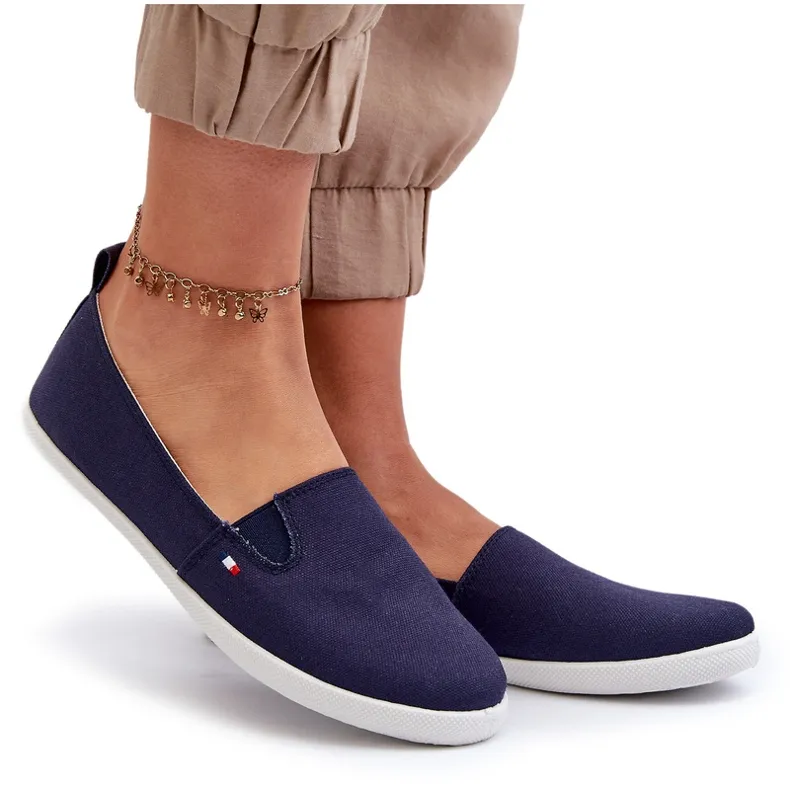 Instapsneakers voor dames, marineblauw Adrancia