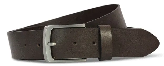 Italiaans luxe rundleren jeans riem Navy