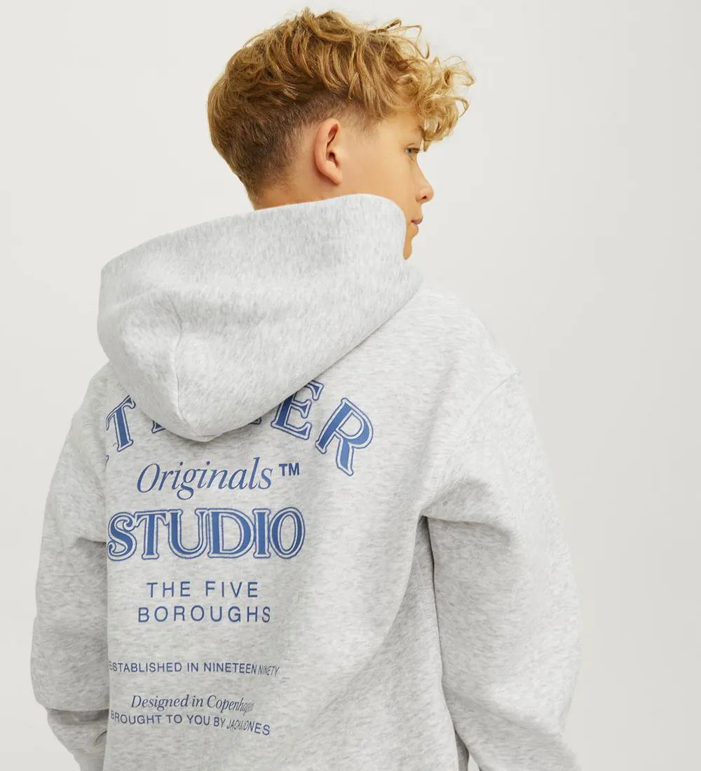 JACK & JONES HOODIE  JORBROOKLYN  WHITE MELANGE