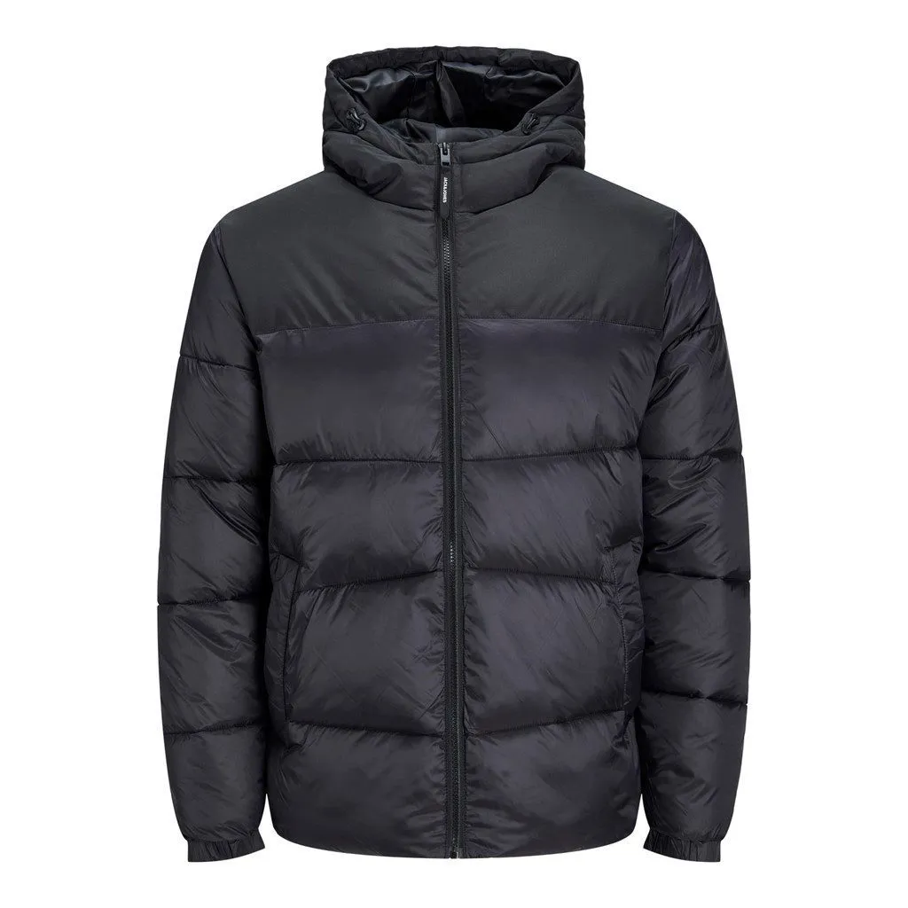 Jack & Jones Puffer Hood Jacket Chili Black