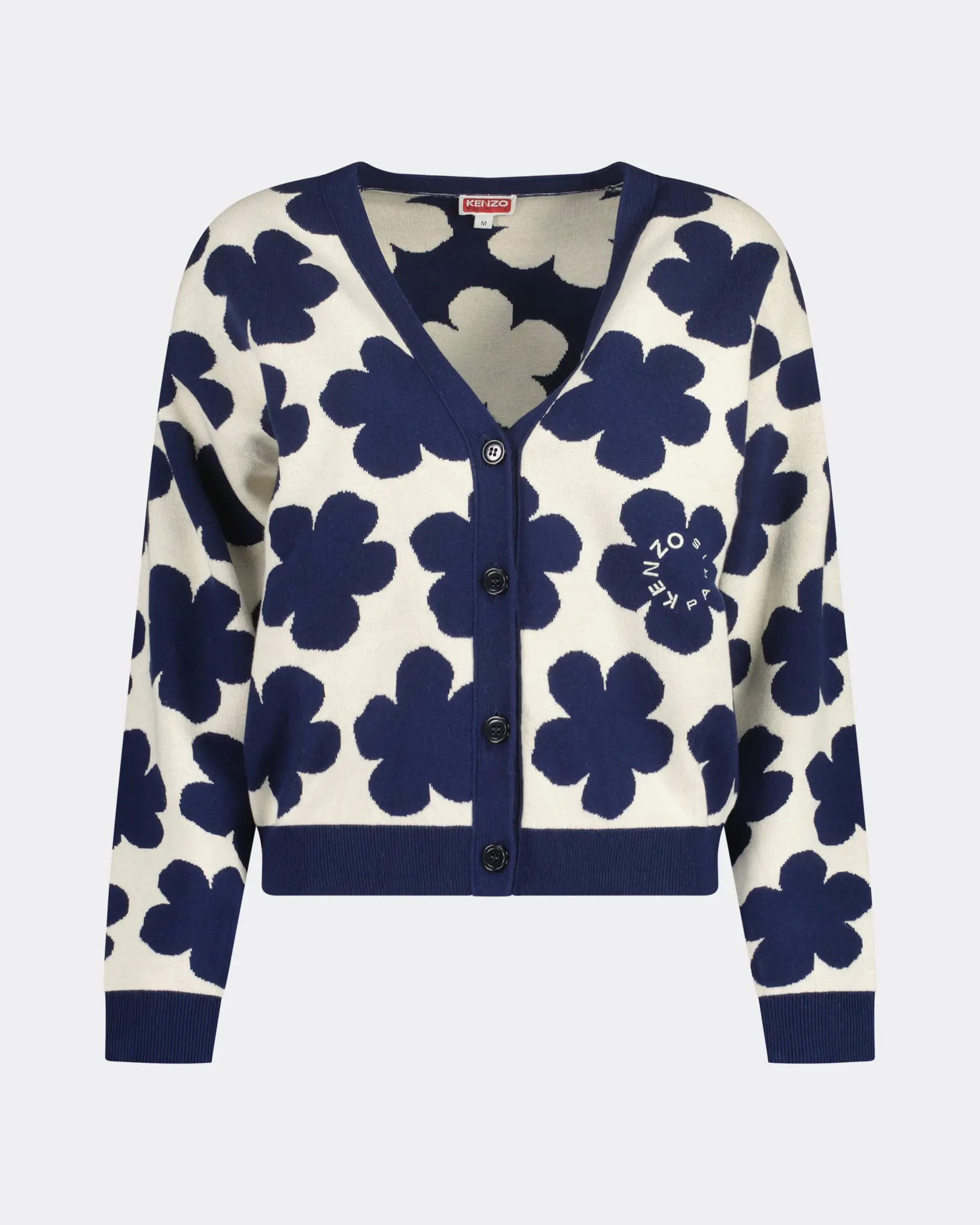 Jacquard Small Cardigan Wit