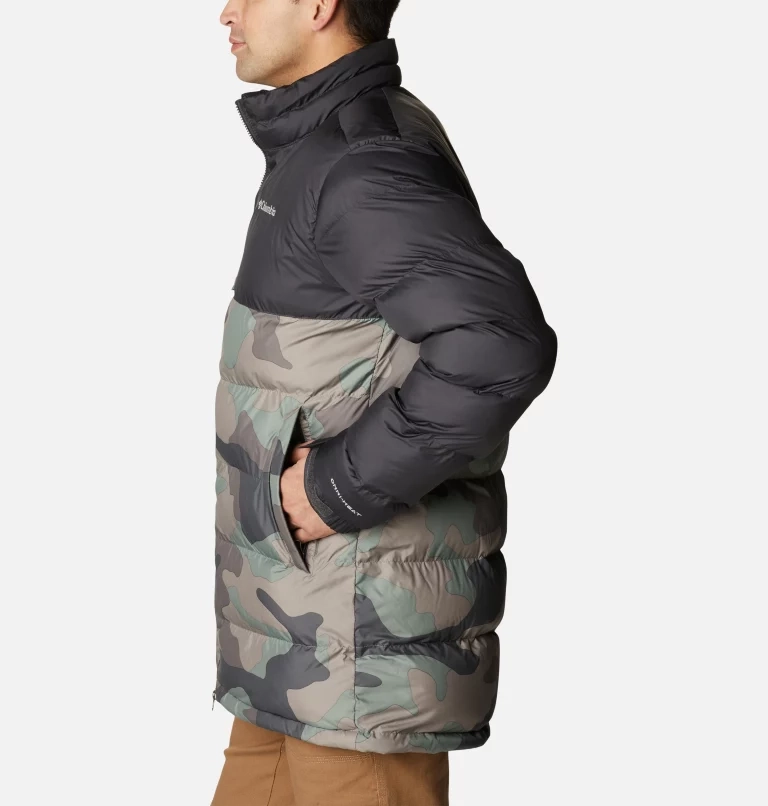 Jas Men Columbia Pike Lake Mid Jacket Cypress Mod Camo Print Shark