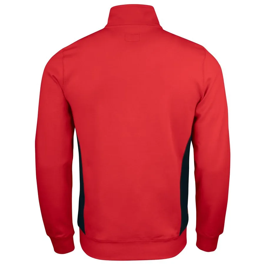 Jobman 5401 Halfzip Sweatshirt Rood/Zwart
