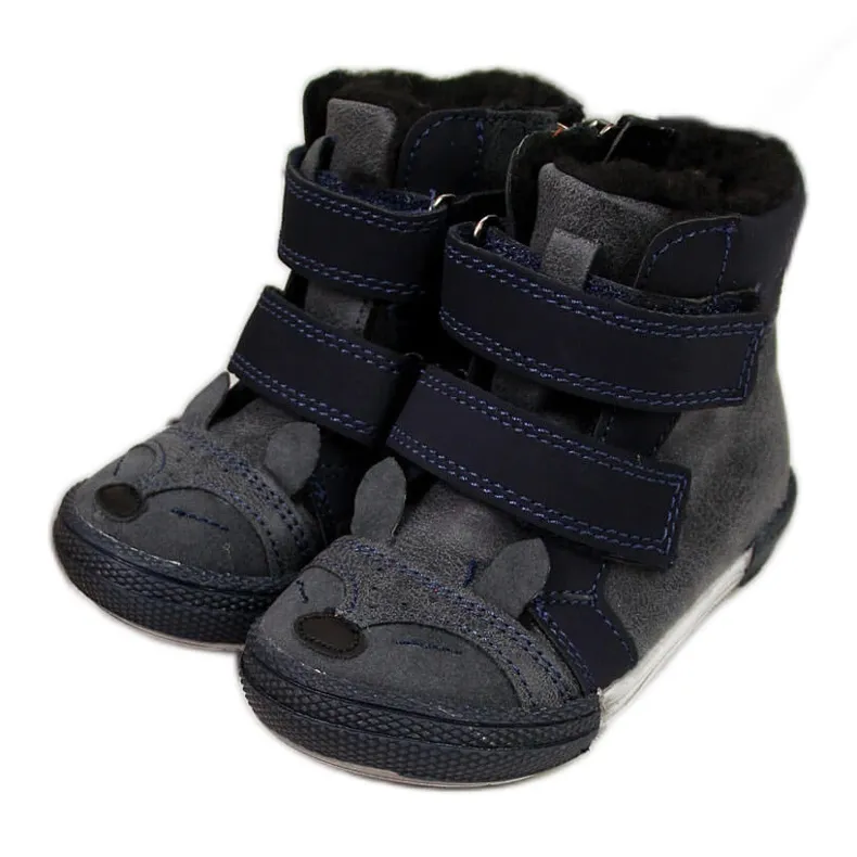 Jongensschoenen met klittenband marineblauw Kornecki 6583