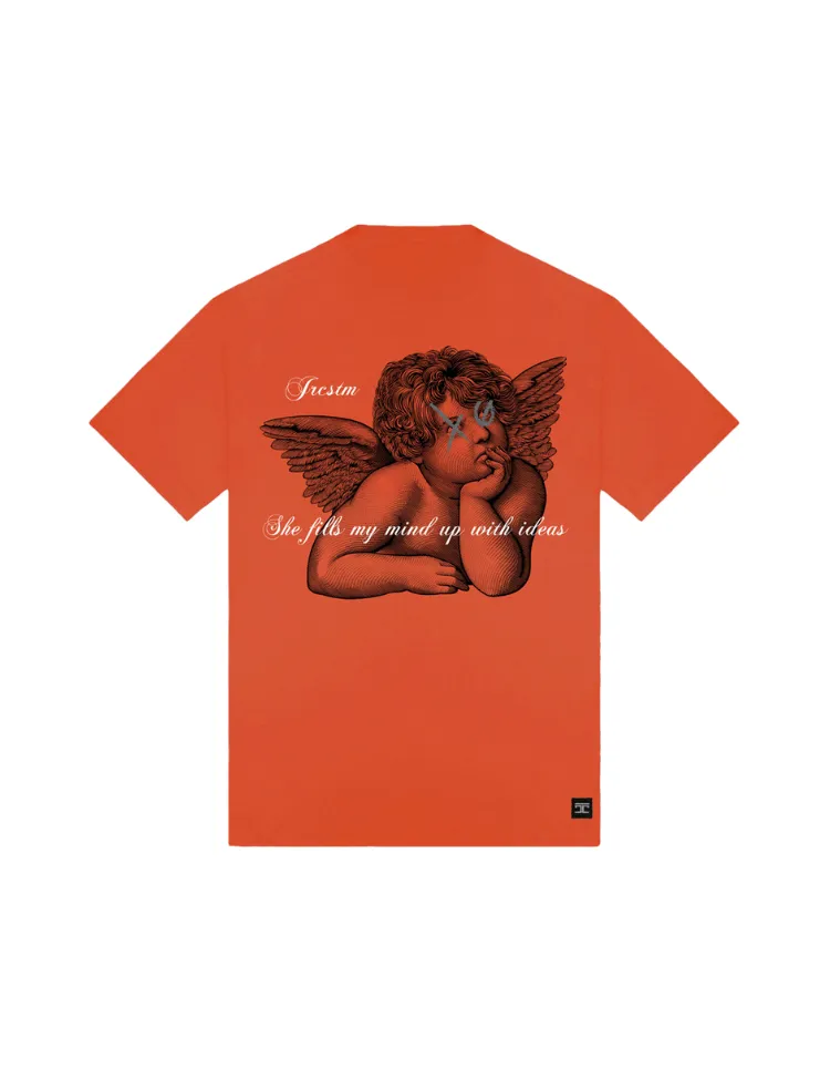 JORCUSTOM JORCUSTOM WOMEN ANGEL LOOSE FIT TSHIRT WOMEN  ORANGE