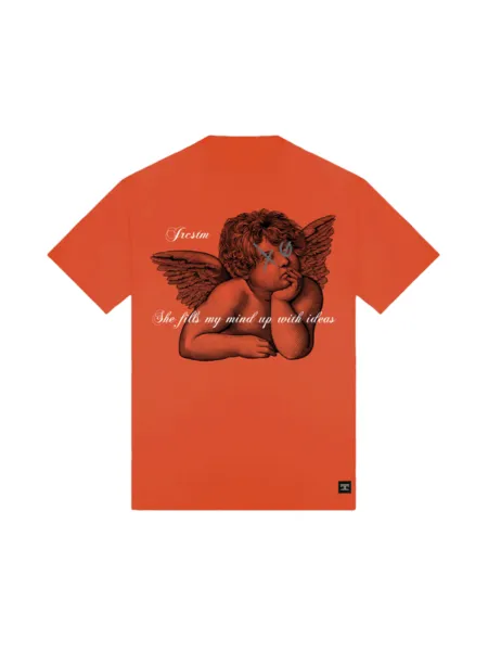 JORCUSTOM JORCUSTOM WOMEN ANGEL LOOSE FIT TSHIRT WOMEN  ORANGE