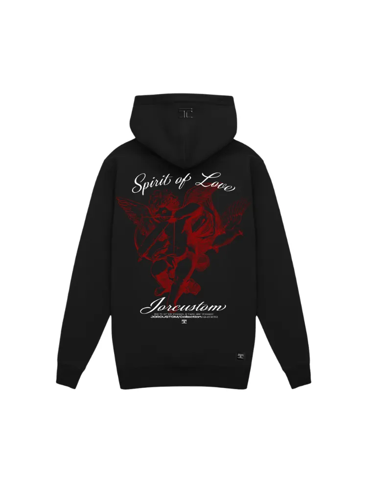 JORCUSTOM JORCUSTOM WOMEN SPIRIT OF LOVE SLIM FIT HOODIE  BLACK