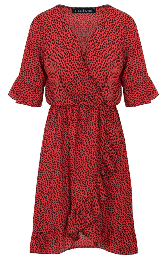 Jurk Cheetah Dames Rood