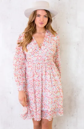 Jurk Met Bloemen Dames Oranje
