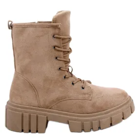 Kelis Khaki veterlaarzen beige