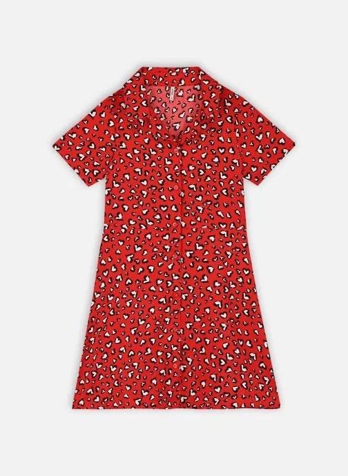      KIDS ONLY KOGPALMA S/S  PLACKET DRESS PTM  ROOD   