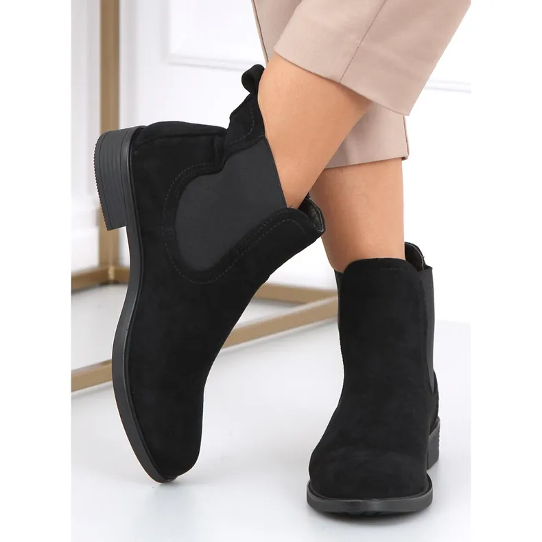 Klassieke Chelsea boots voor dames Musse Black zwart