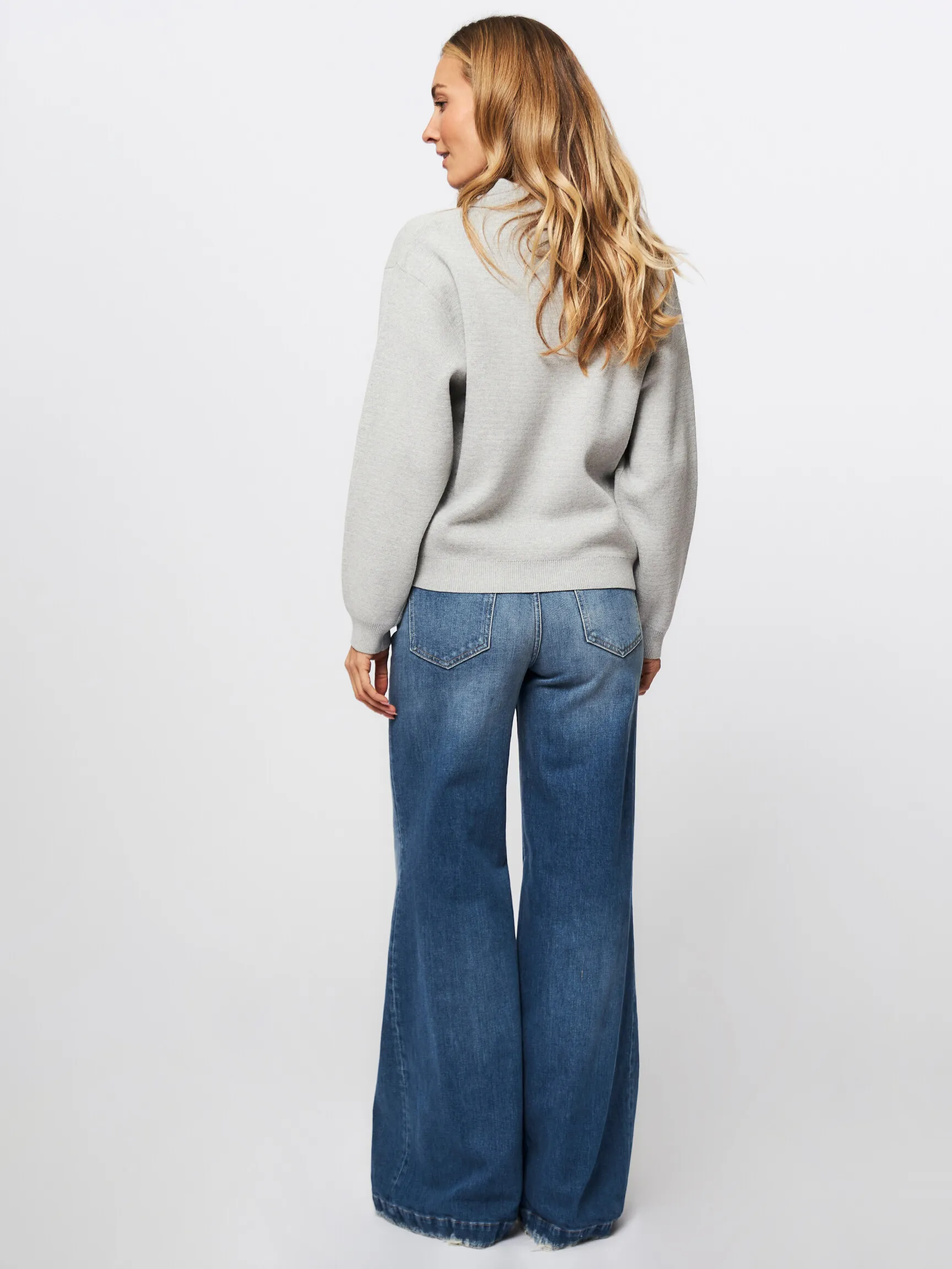 KNITTED RICKY, COTTON MELANGE CARDIGAN
