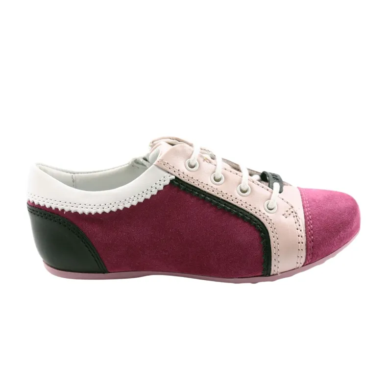 Laag uitgesneden kinderschoenen Bartek 45293 roze zwart wit