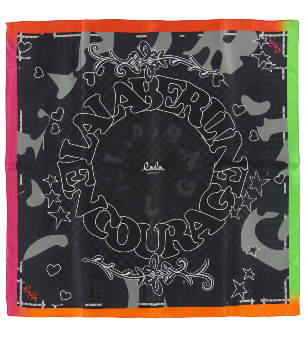LALA BERLIN SJAAL  KUBUS AHRINA  50X50 CM  STER BLACK