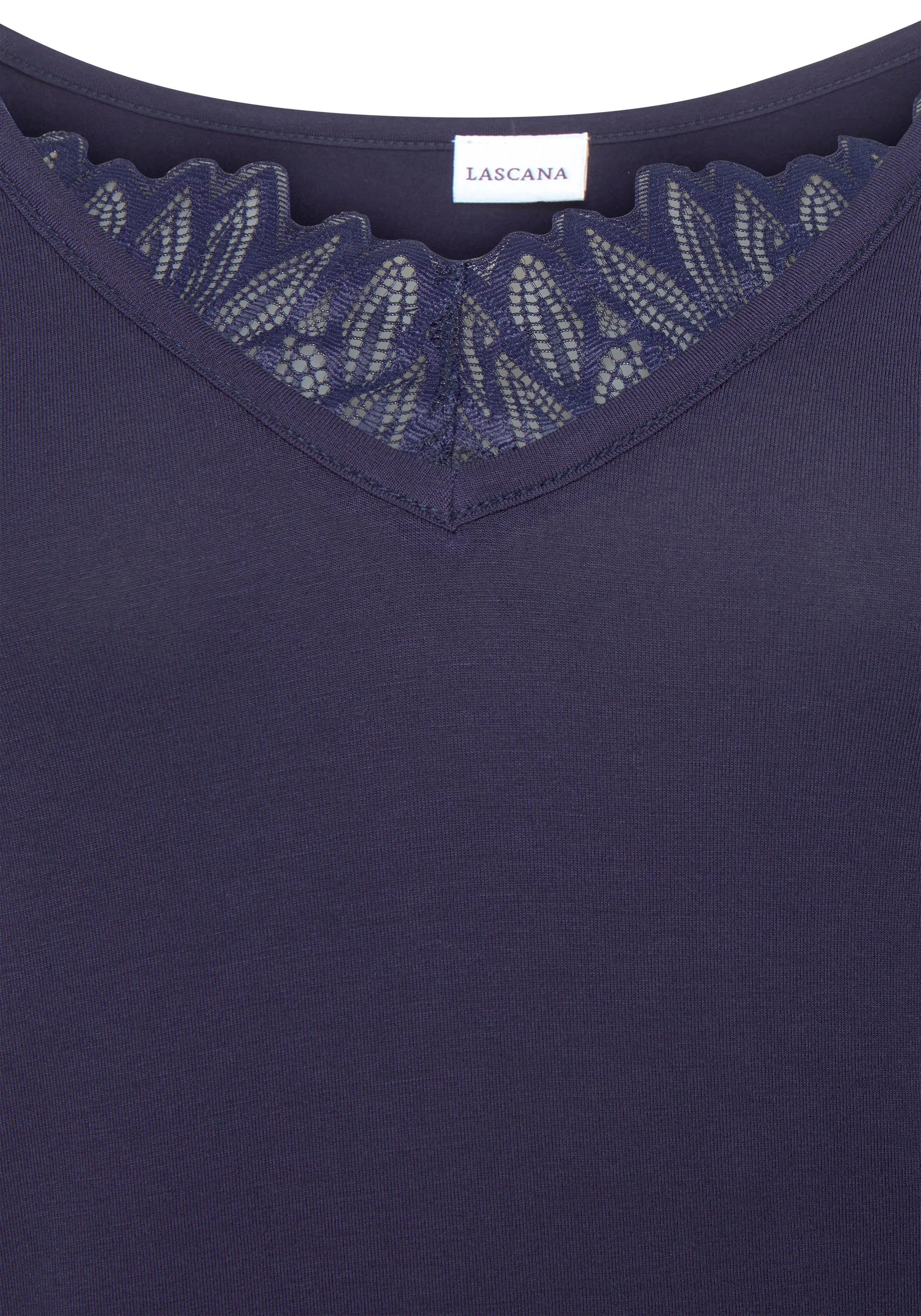 Lascana Pyjama top met kanten details