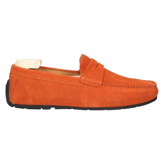 L'Atelier Tropezien Martin Mocassin dark orange suede