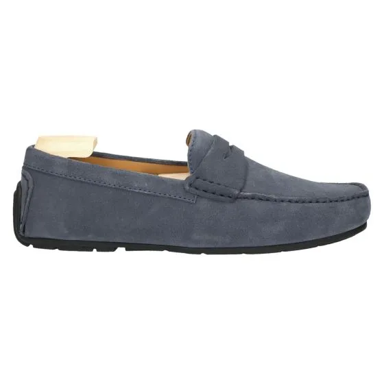 L'Atelier Tropezien Martin Mocassin jeans blue suede