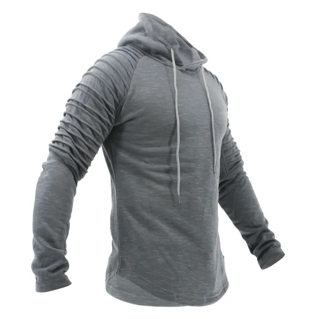 Legend Sports Hoodie rib sleeve grey