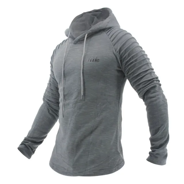 Legend Sports Hoodie rib sleeve grey