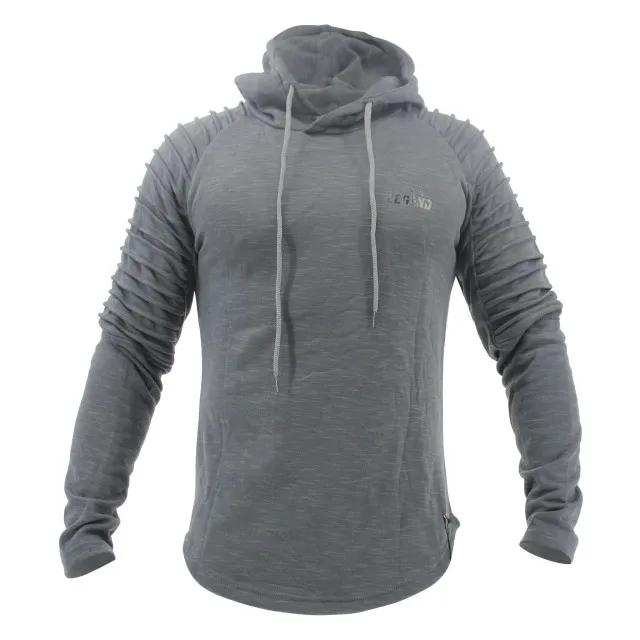 Legend Sports Hoodie rib sleeve grey