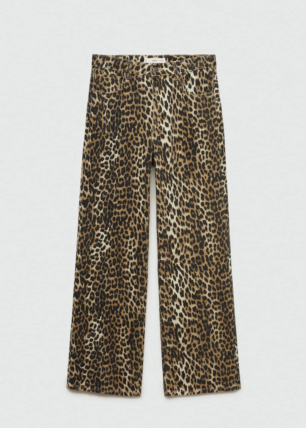 LEO STRAIGHT HIGHRISE LEOPARD JEANS