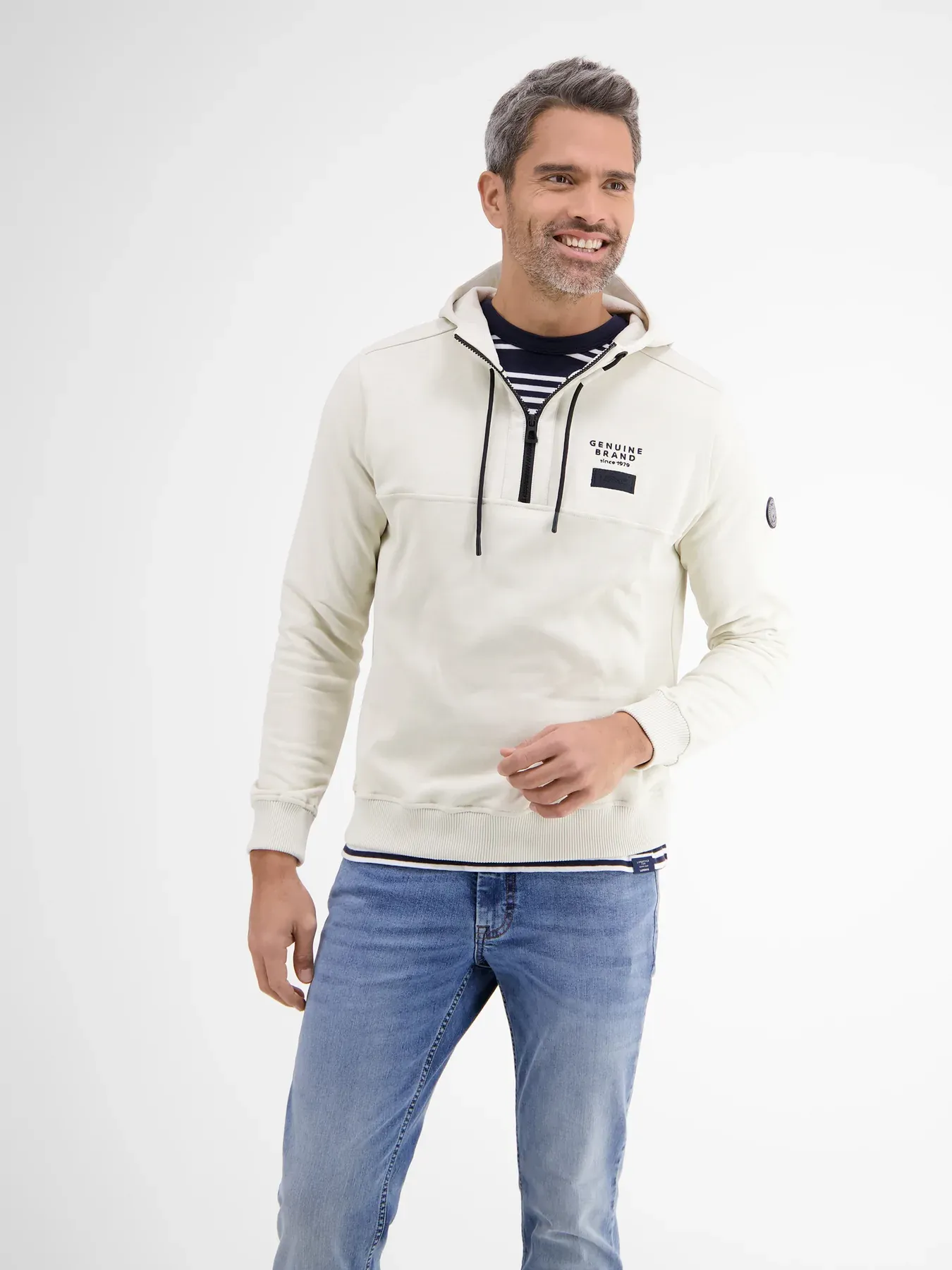 LERROS TROYER HOODIE  PALE BEIGE