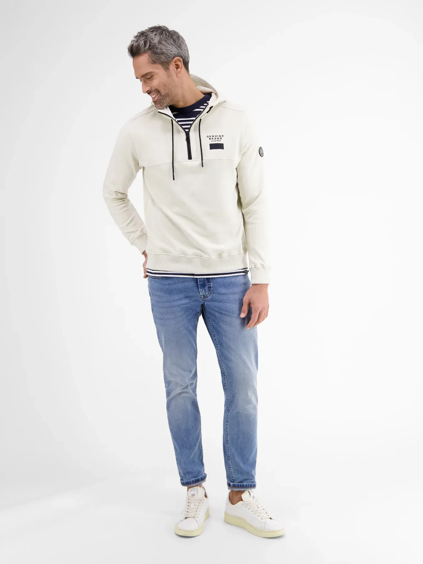 LERROS TROYER HOODIE  PALE BEIGE