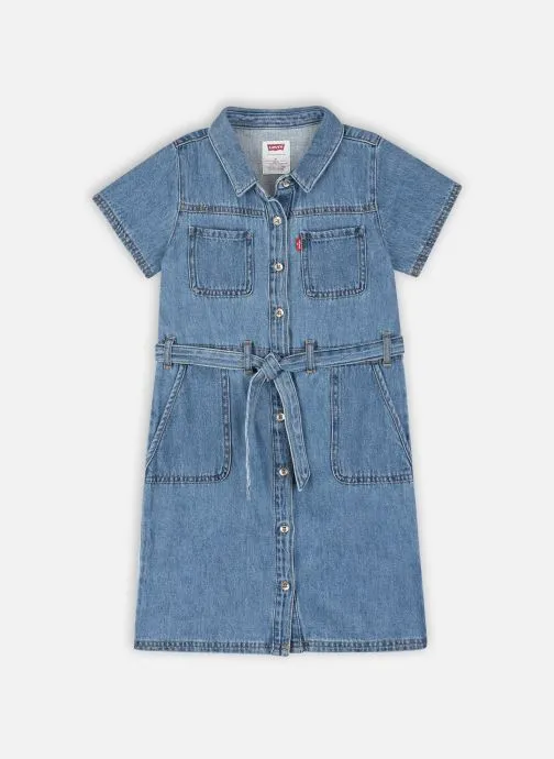      LEVI'S KIDS LEVI'S UTILITY ORGANIC DENIM DRESS  BLAUW   