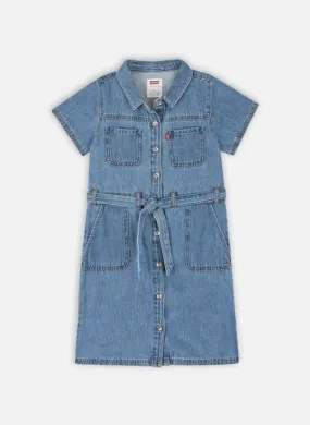      Levi's Kids Levi's Utility Organic Denim Dress - Blauw   