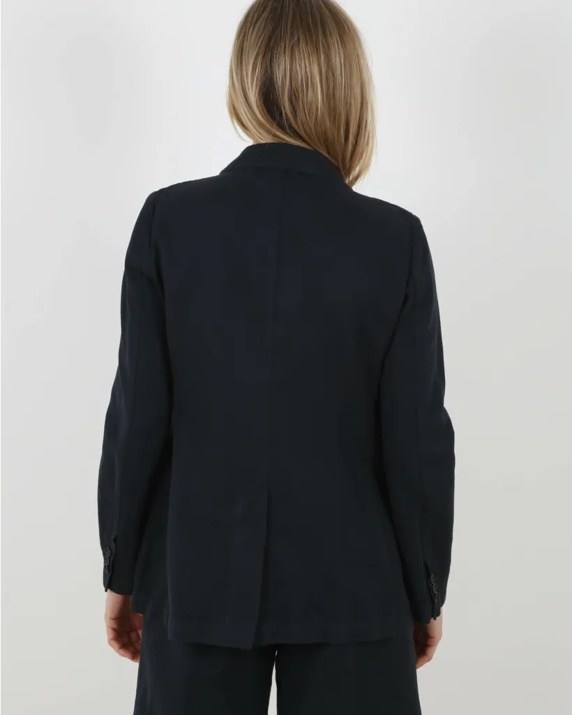 Linnen blazer navy