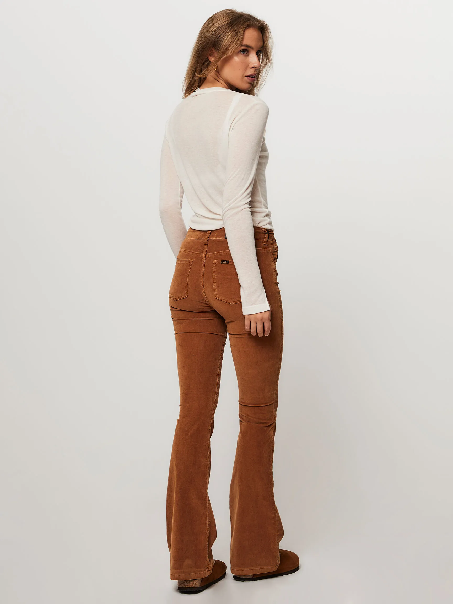 Lois Raval, katoenmix verlourse flared fit broek