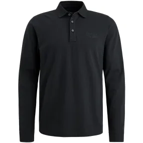  Long sleeve polo peached pique str  