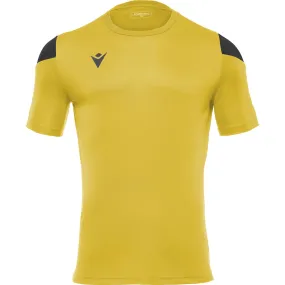 Macron Polis Shirt Korte Mouw Kinderen - Geel / Zwart