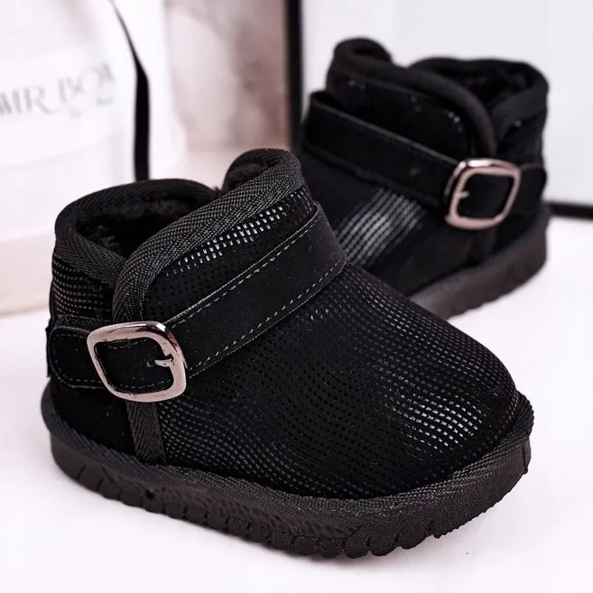 Maiqi Kinder Snowboots Met Bont Zwart Dreamy