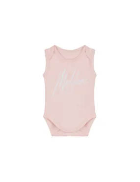 Malelions Malelions Baby Signature Romper - Light Pink