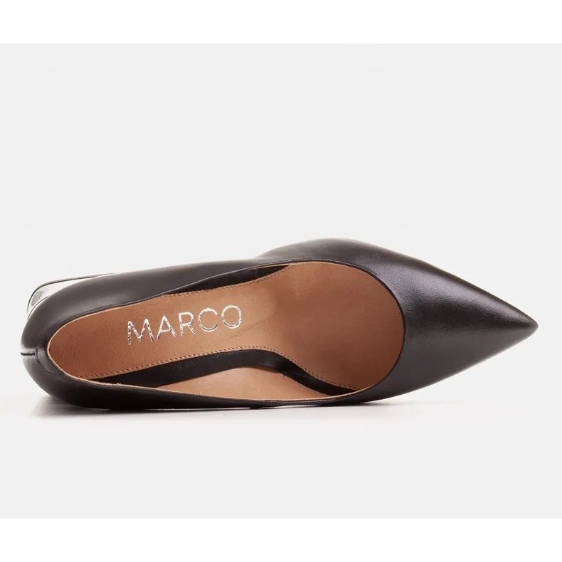 Marco Shoes Elegante damespumps van natuurlijk leer zwart