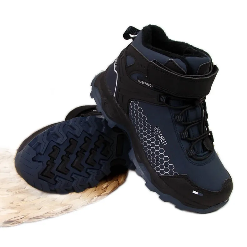 Marineblauwe marineblauwe snowboots van American Club voor jongens