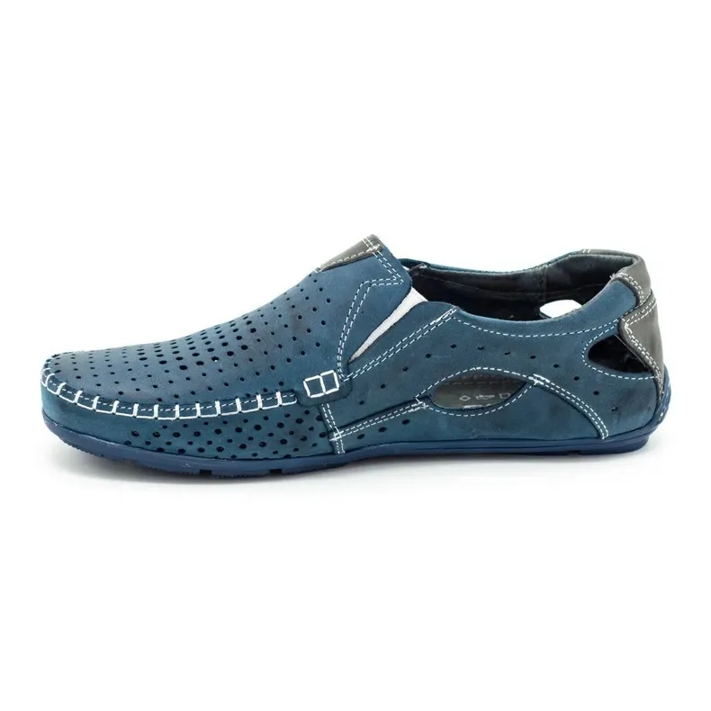 Mario Pala Herenschoenen mocassins 901 zomer marineblauw