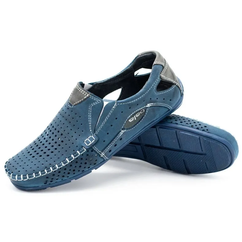 Mario Pala Herenschoenen mocassins 901 zomer marineblauw