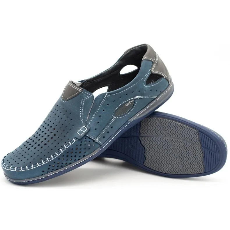 Mario Pala Herenschoenen mocassins 901 zomer marineblauw