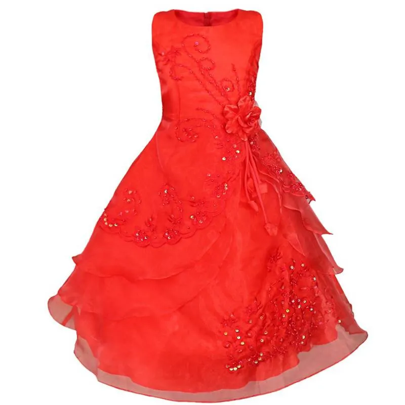MEISJES FEESTJURK ESMERALDA  ROOD