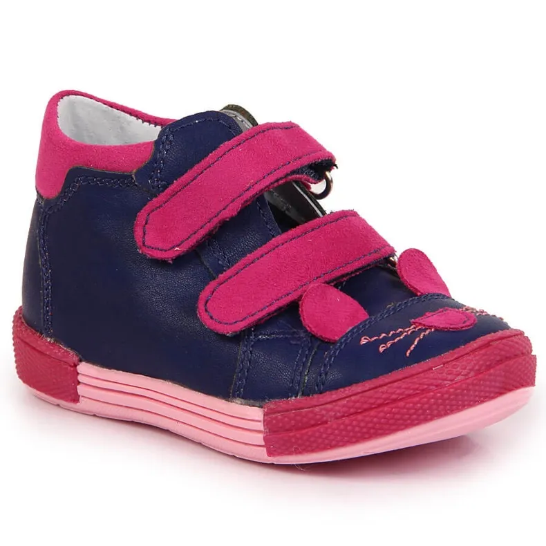 Meisjesschoenen met klittenband marineblauw Kornecki 6776