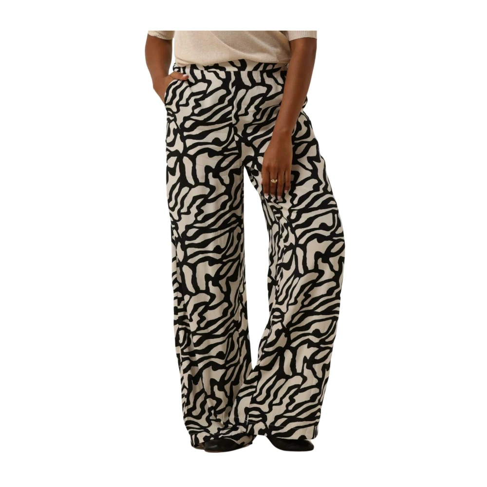 Minus Wijde Broek Tiana Elegant Stijl Black Dames