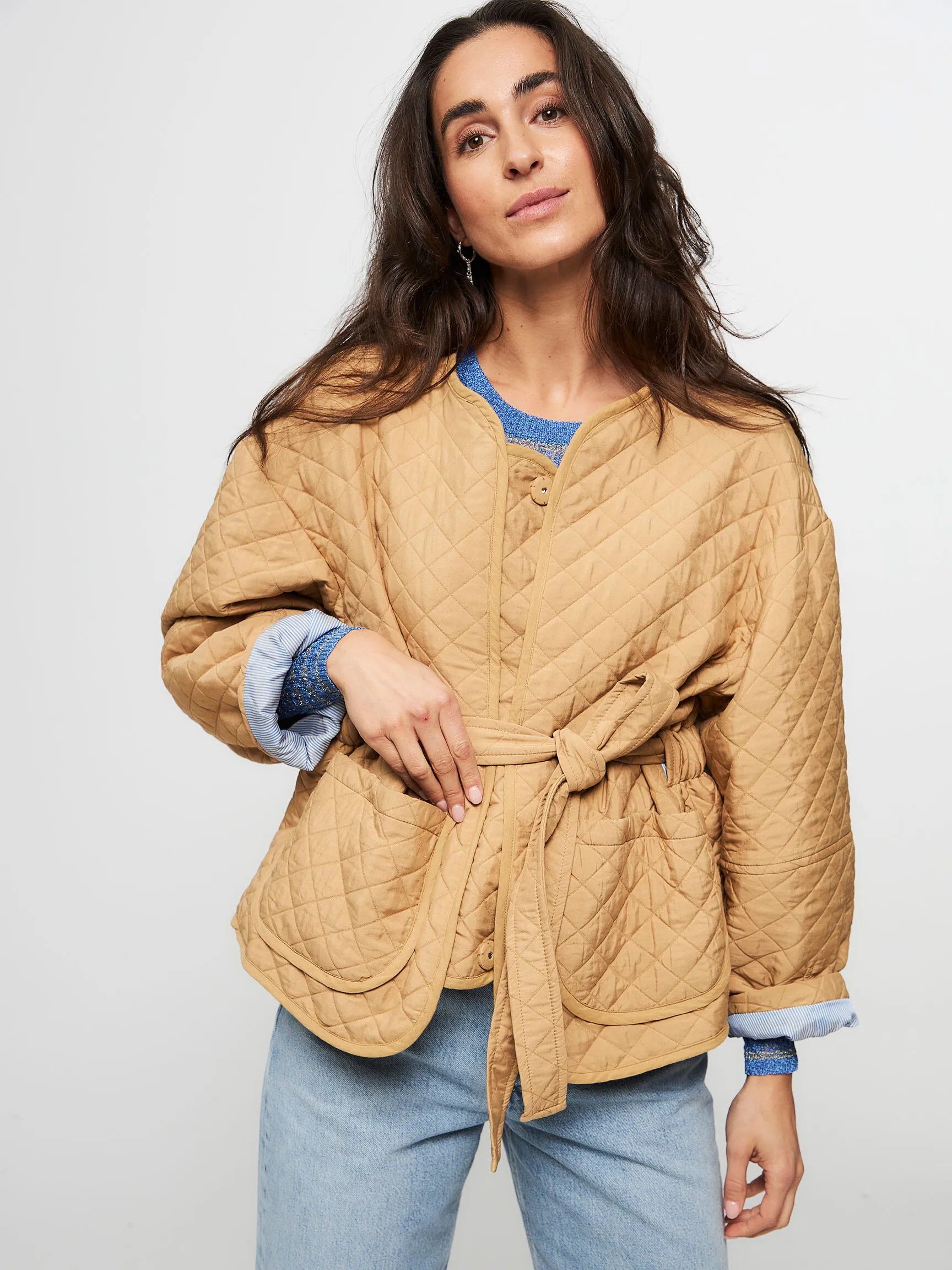 Munthe Menedig,woven quilted jacket