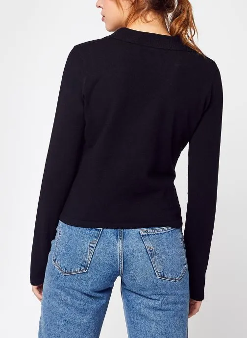      NAKD LACE UP LONG SLEEVE TOP  ZWART   