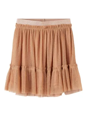 Name it Girls Rok Glitter NKFRASIGNE SKIRT 13196127 Cafe