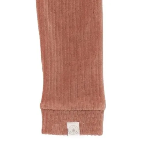 Navy Natural Legging rib russet brown | broek